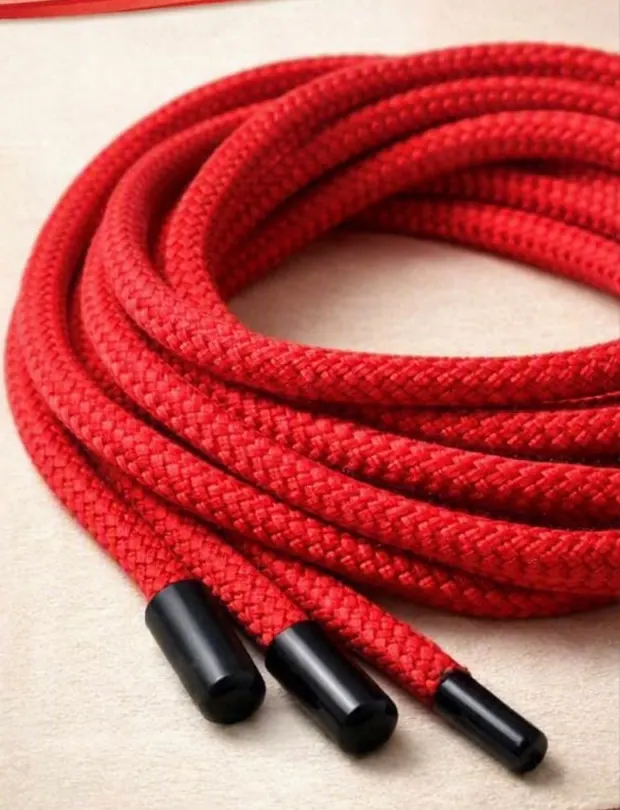 Cordon Polyester Toucher Coton — Rouge